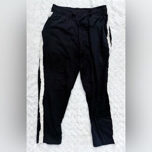 SHELBE SHOP Cotton Frayed Side Stripe Pull On Pant